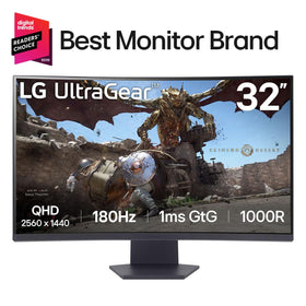 LG 32GS60QC-B 180Hz 1ms monitor enabling smooth, responsive gameplay