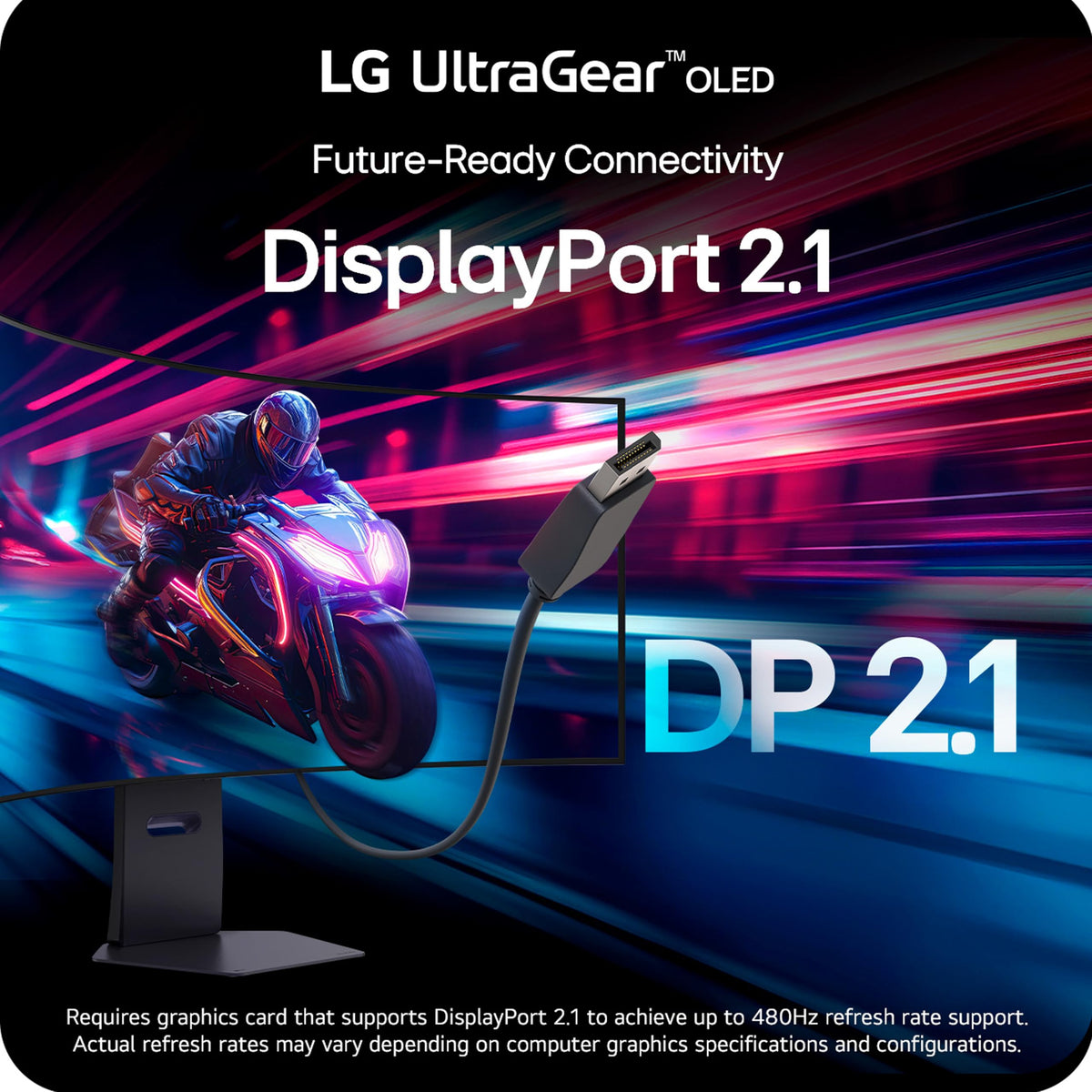 LG 32GX870A-B 4K 240Hz mode view emphasizing crisp, high-refresh gameplay