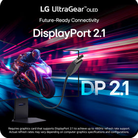 LG 32GX870A-B 4K 240Hz mode view emphasizing crisp, high-refresh gameplay