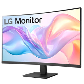 LG 32MR50C-B adjustable tilt stand enables comfortable viewing angles.