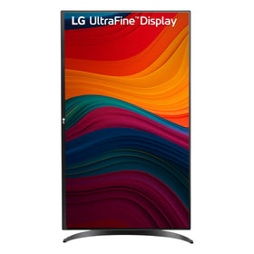 LG 32UR550K-B Ergonomic stand with height and tilt adjust for comfortable viewing.