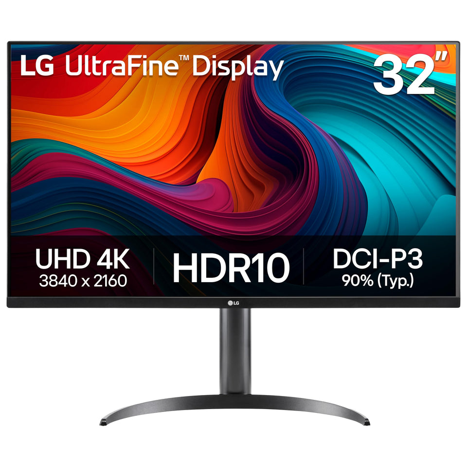 LG 32UR550K-B UltraFine 4K display offers crisp visuals for productivity and editing.