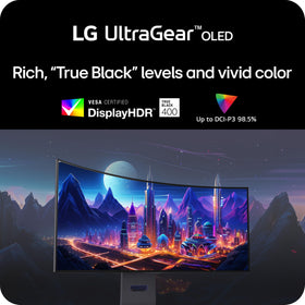 LG 34GS95QE supports NVIDIA G-SYNC Compatible and AMD FreeSync Pro for tear-free play.