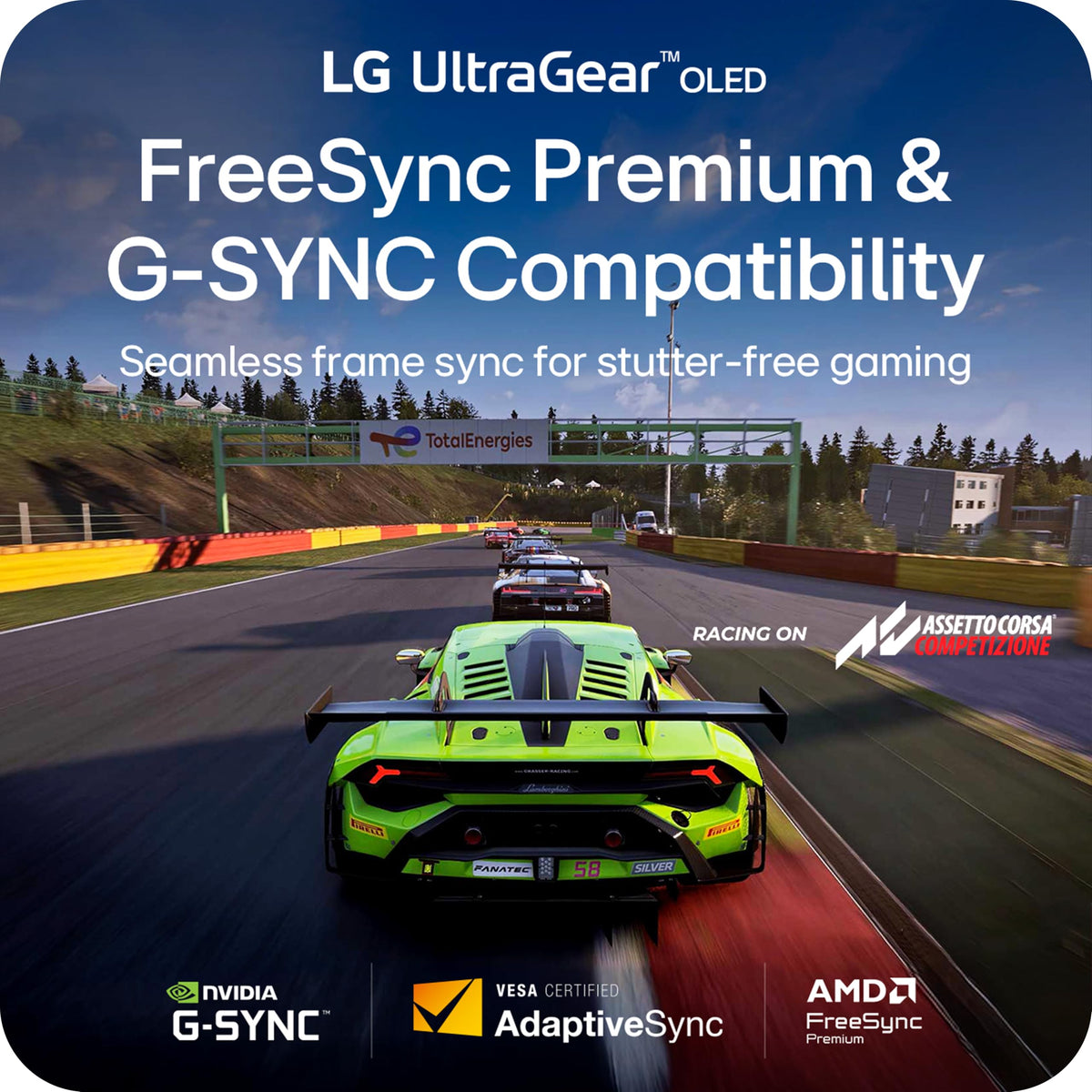 LG OLED 0.03ms GtG response enables precise timing during play