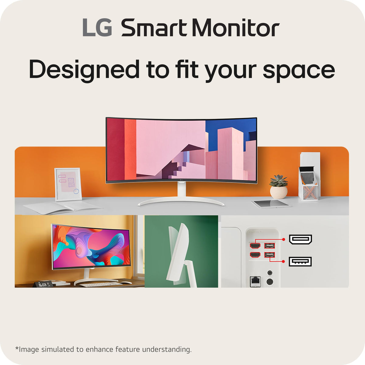LG 34SR60QC-W AirPlay 2 and HomeKit support for wireless casting