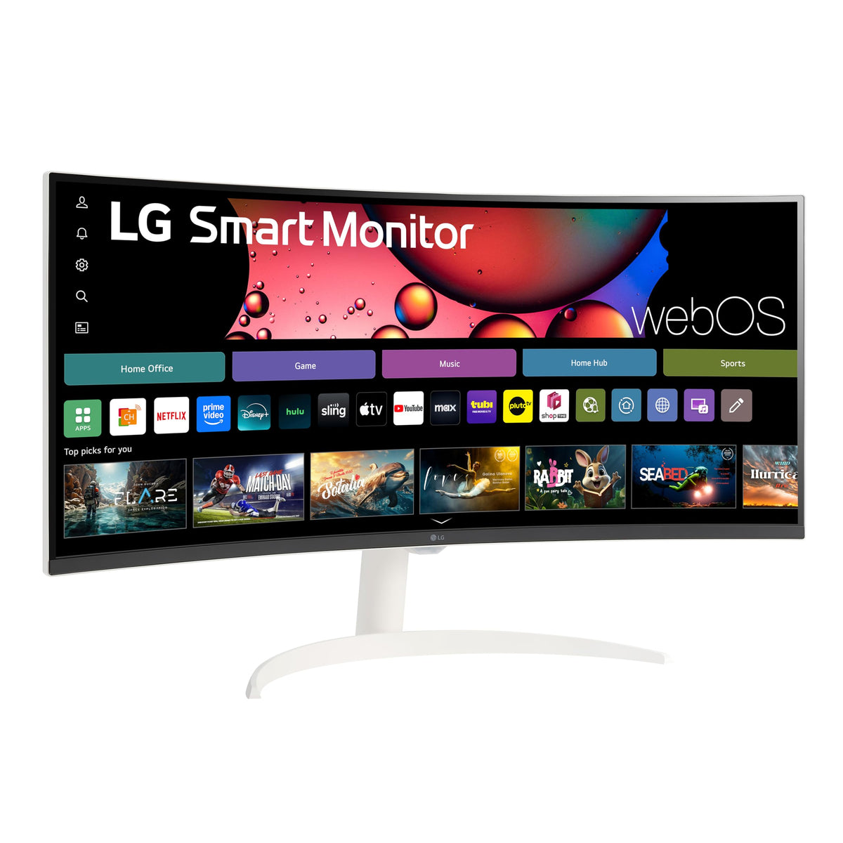 LG 34SR60QC-W ThinQ app compatibility for easy setup