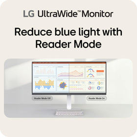 LG 34U530A-W Reader Mode reduces eye strain during long reading