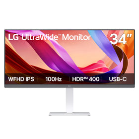 LG 34U530A-W ultrawide display angled for productive multitasking