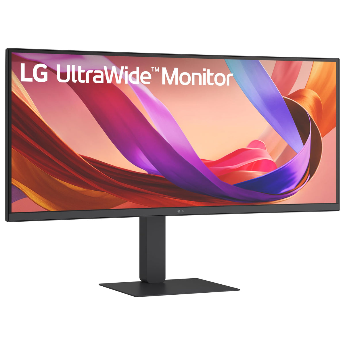 LG 34U650A-B adjustable stand provides tilt, height, and swivel.