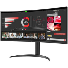 LG 34WR55QC-B USB-C port with 15W power delivery for single-cable setup