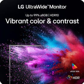 LG 34WR55QK-B 3side borderless design maximizes screen real estate.