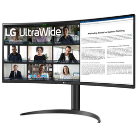 LG 34WR55QK-B multiple ports including HDMI, DP and USB for easy connections.