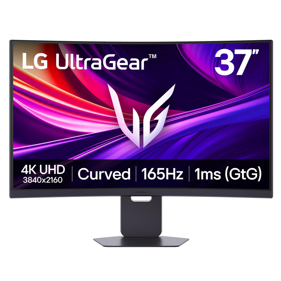LG 37G800A-B Ultragear monitor front view for immersive 4K gaming.