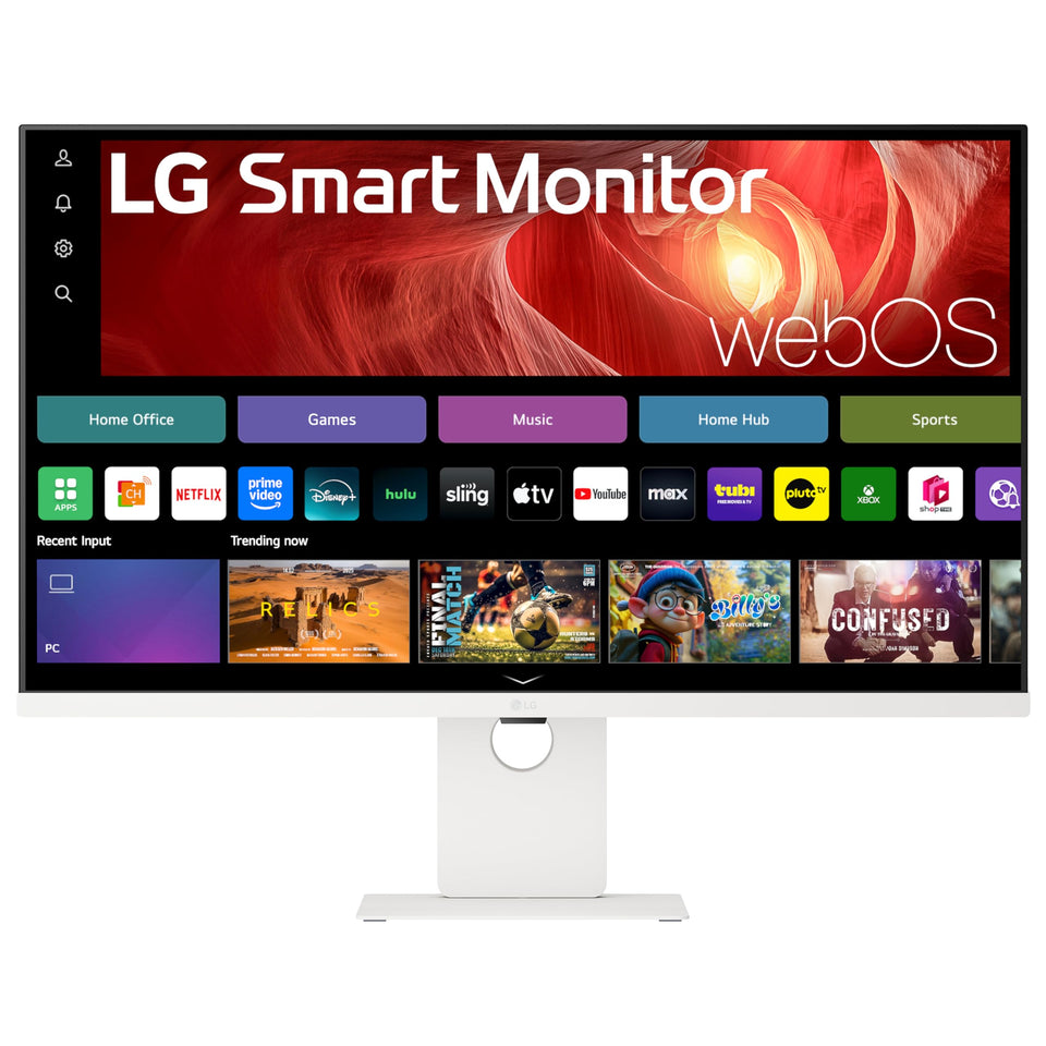 LG 37U730SA-W front view shows 37-inch 4K IPS display for immersive work and entertainment