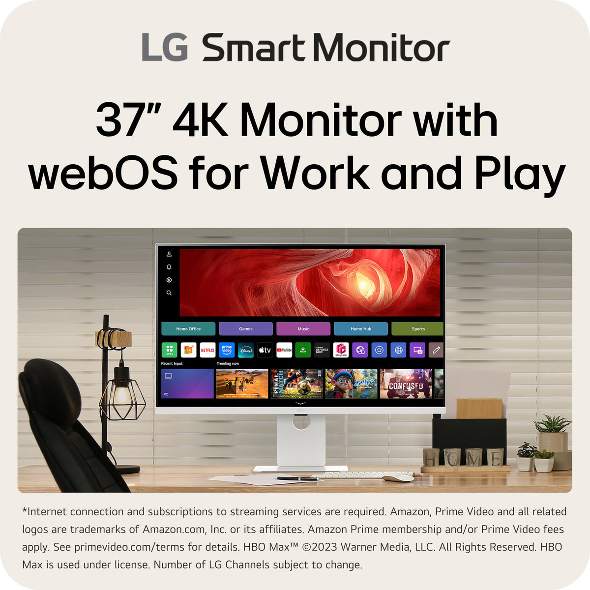 LG 37U730SA-W right-side angle highlights slim profile and sleek white chassis for modern desks