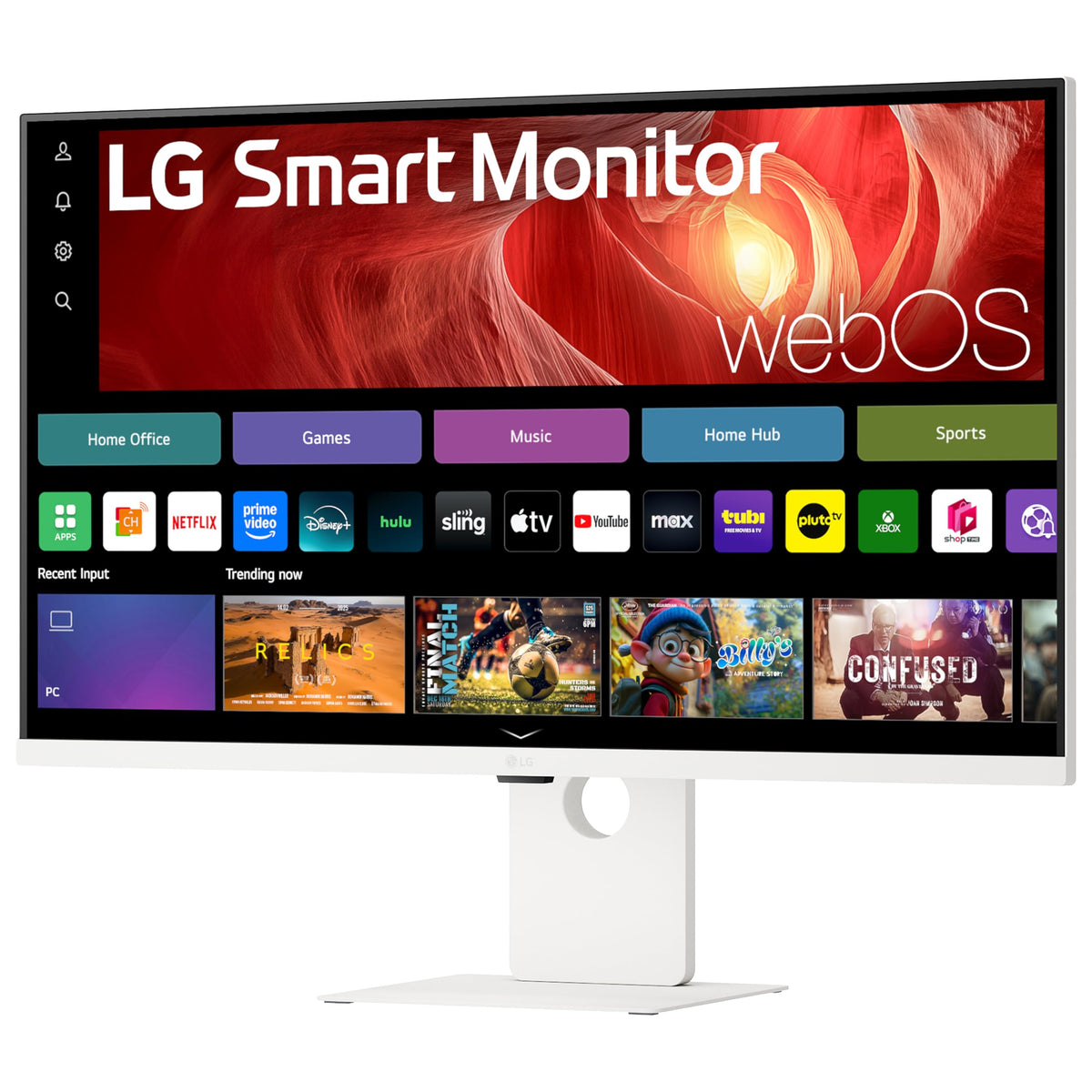 LG 37U730SA-W webOS home screen showcasing streaming apps and cloud gaming integration