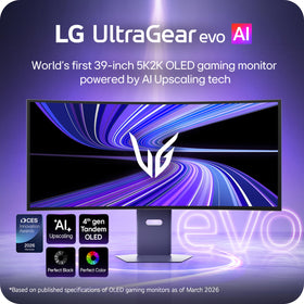 LG 39GX950B curved OLED close-up showing deep blacks and color accuracy