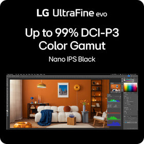 LG 40U990A-W 96W charging via Thunderbolt 5 with single-cable setup.