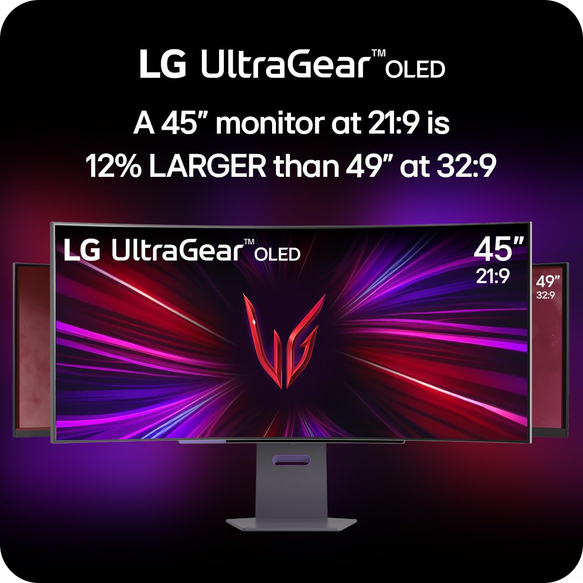 LG 45GS95QE 800R curved screen wraps visible action for immersive play