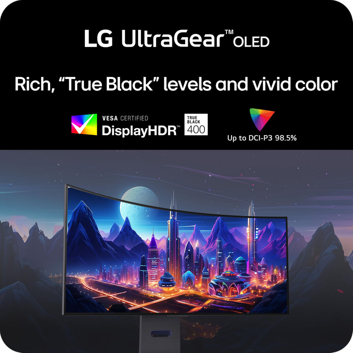 LG 45GS95QE HDMI 2.1 and DisplayPort 1.4 deliver high bandwidth visuals
