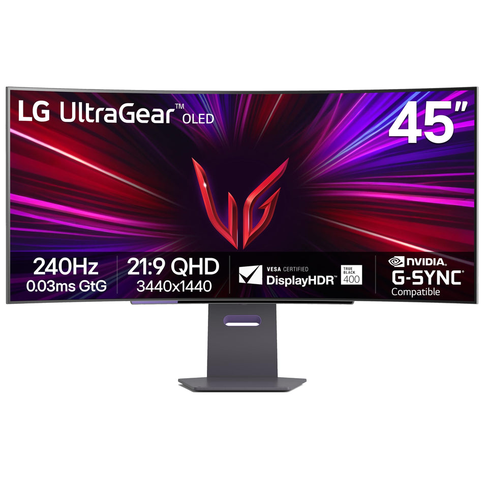 LG 45GS95QE Ultragear OLED 45-inch immersive display for gaming