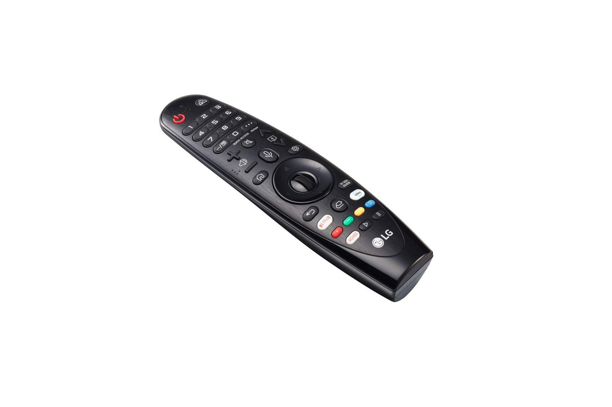 LG Magic Remote pointing at TV screen demonstrating cursor control and faster selection