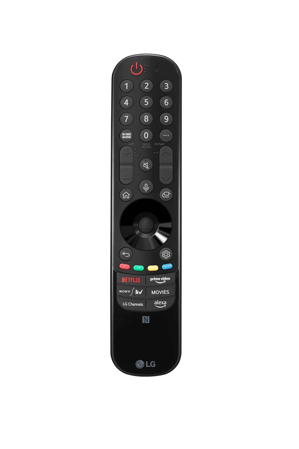 LG MR24GA front view showing full button layout for easy replacement