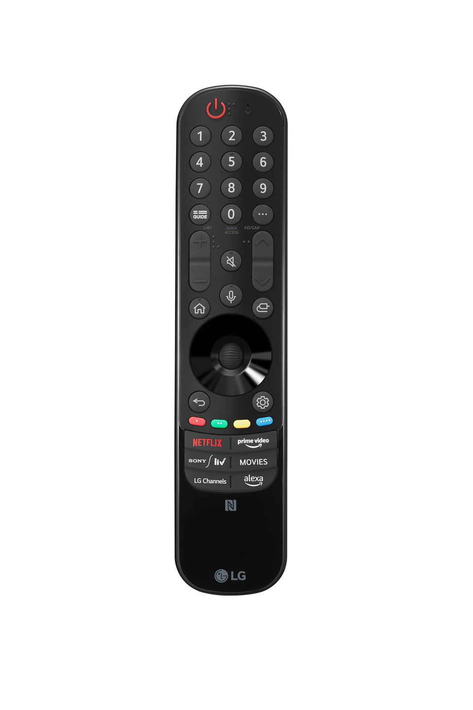 LG MR24GA front view showing full button layout for easy replacement