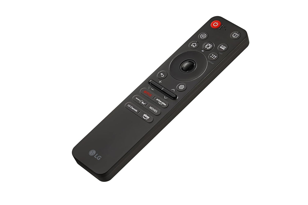 LG MR25GA side profile showing slim layout and easy reach buttons for quick use