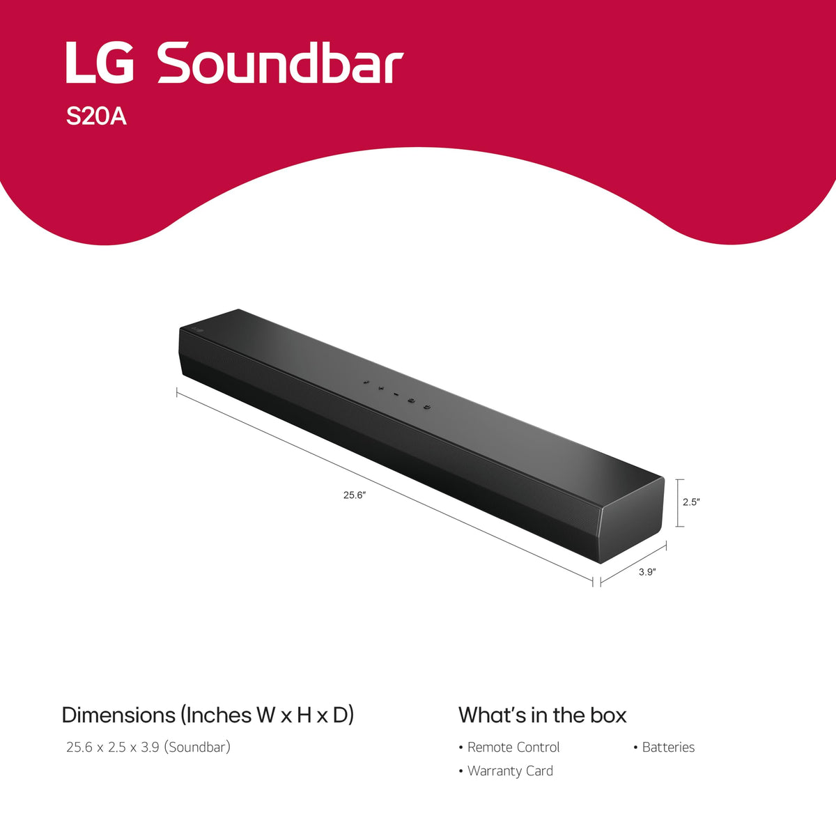 LG S20A WOW Interface image illustrating one-remote control from TV remote