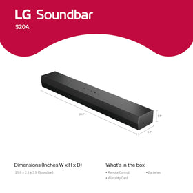 LG S20A WOW Interface image illustrating one-remote control from TV remote