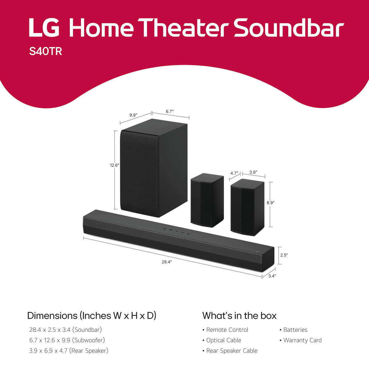 LG S40TR Clear Voice Plus enhancing dialogue clarity in media