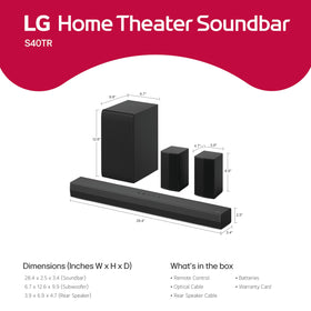 LG S40TR Clear Voice Plus enhancing dialogue clarity in media