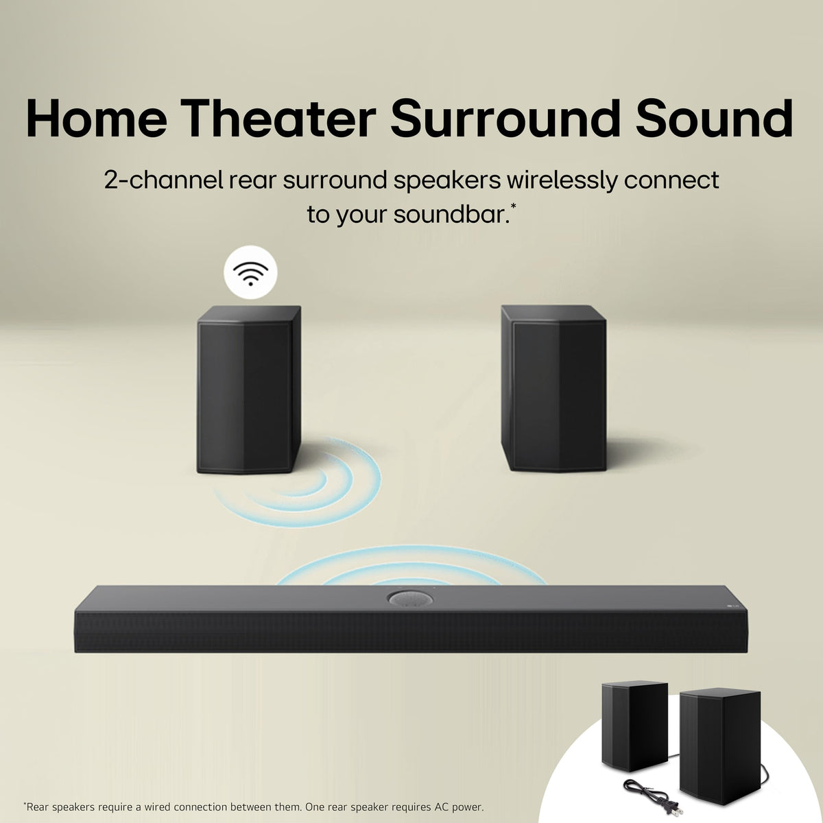 LG S40TR Smart Up-Mixer expanding two-channel audio to surround
