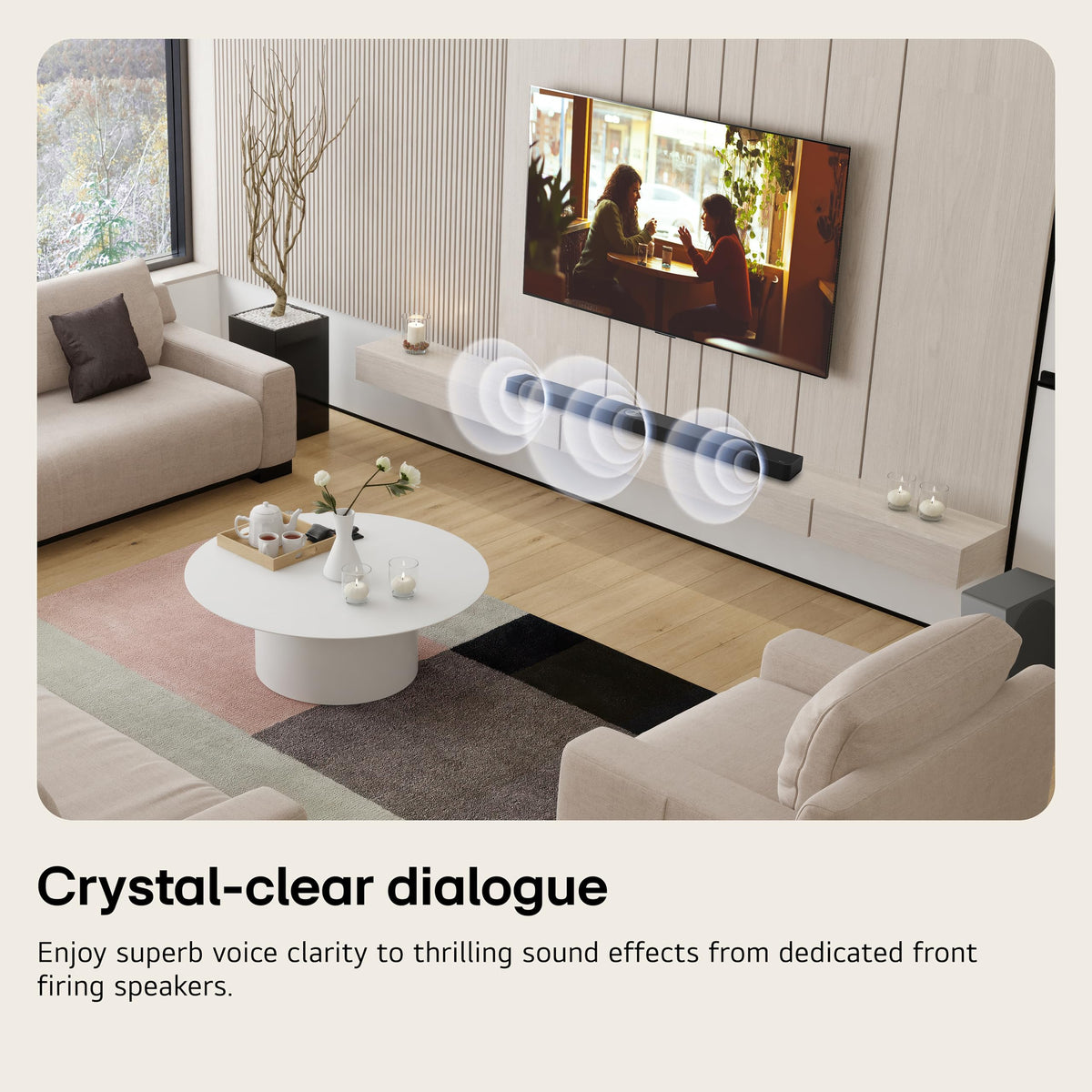 LG S60T WOW Orchestra concept image conveys expansive soundstage with compatible LG TVs.