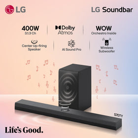LG S70TY crest design adds modern flair and protects internal components.