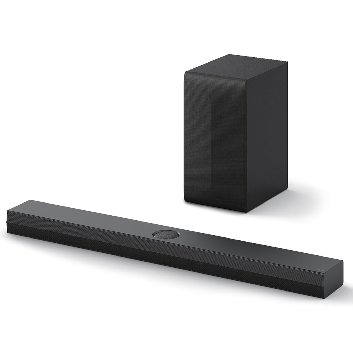LG S70TY soundbar front view enhances TV audio with a slim, stylish profile.