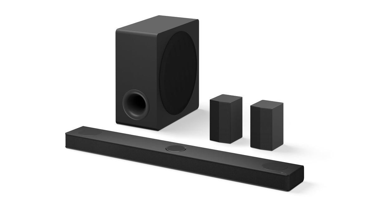 LG S80TR front view showing sleek design for living room setup