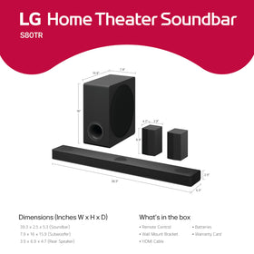 LG S80TR wireless rear speakers delivering immersive surround sound