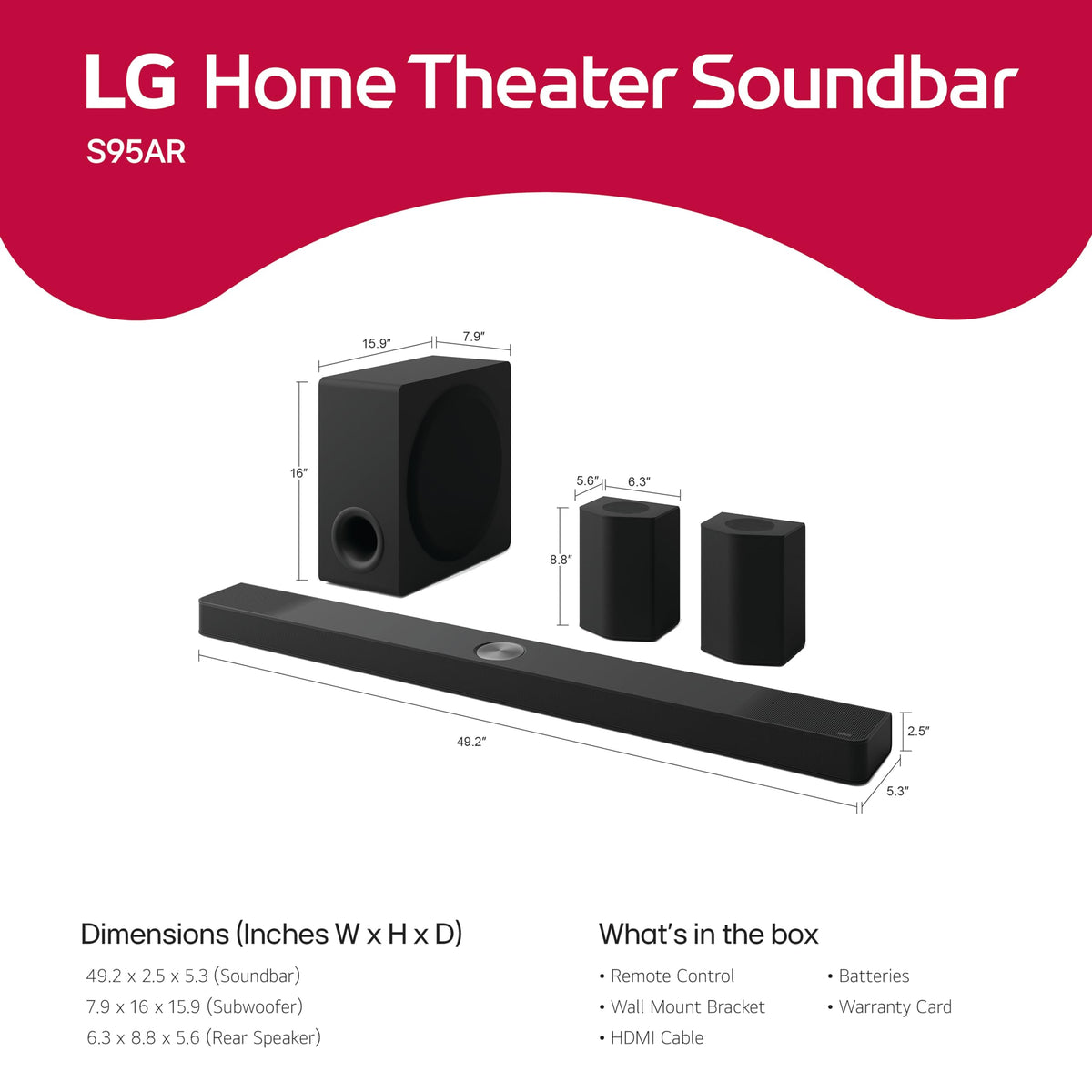 LG S95AR upfiring-speakers deliver enveloping surround sound