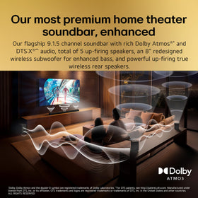 LG S95AR wireless subwoofer demonstrates deep bass for immersive watching