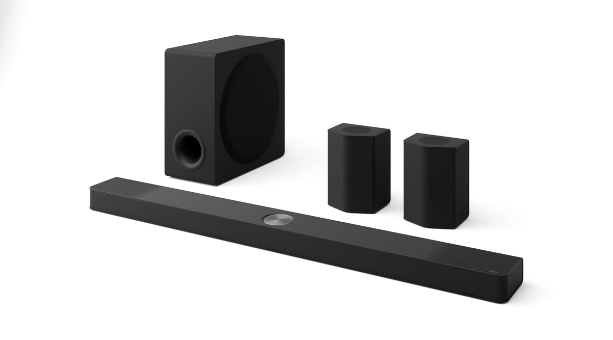 LG S95TR front view showing premium 9.1.5-channel design for immersive listening