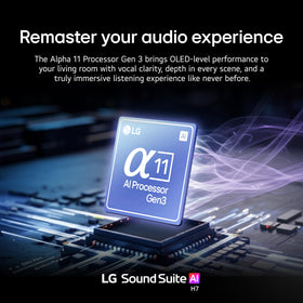 LG Sound Suite H7 AI Room Calibration Pro optimizes room acoustics.