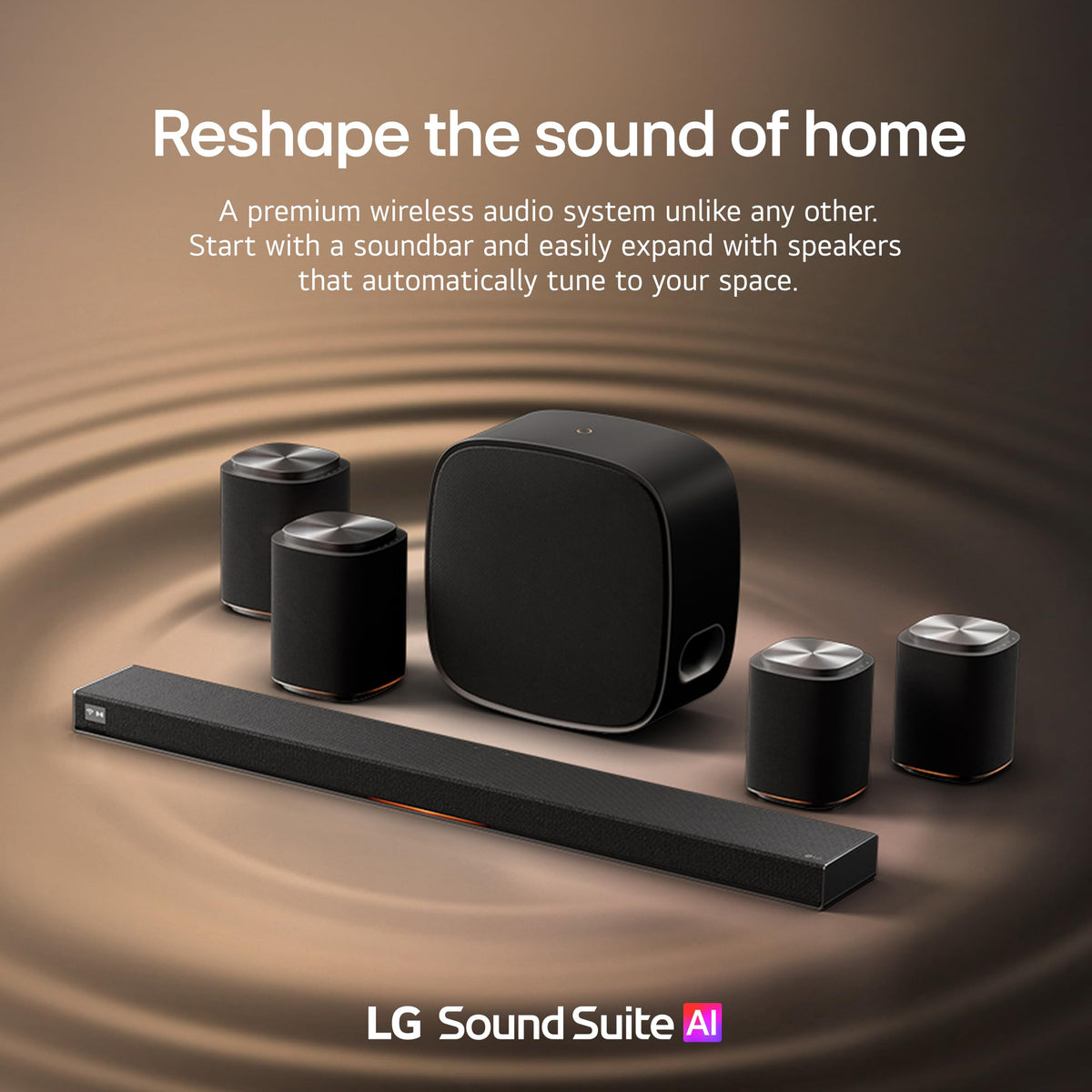 LG Sound Suite H7 Dolby Atmos FlexConnect setup supports flexible placement.