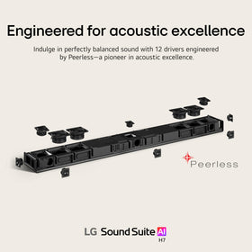 LG Sound Suite H7 expandable with W7 subwoofer and M5/M7 speakers