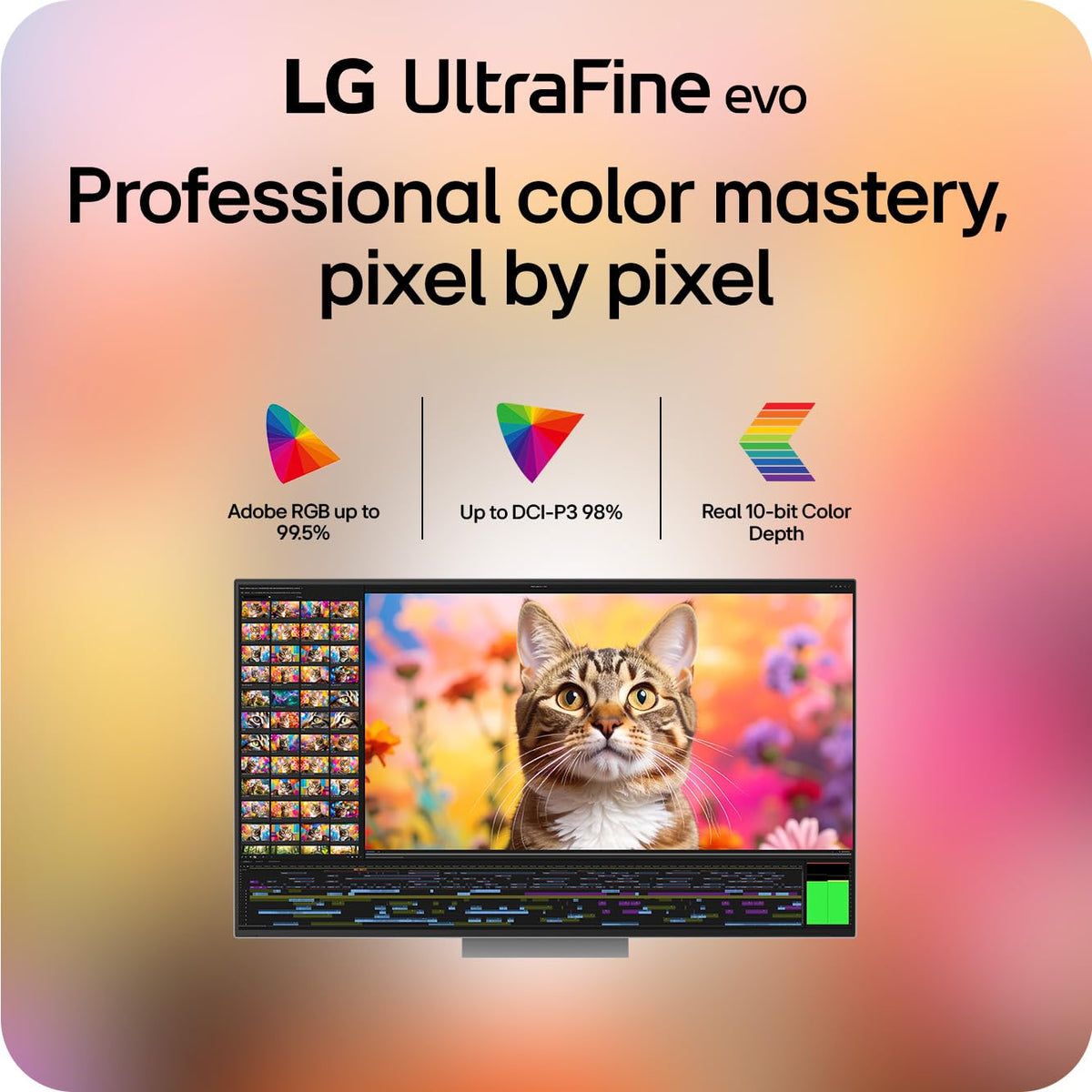 LG UltraFine evo 6K DisplayHDR 600 reveals vibrant highlights and precise contrast.