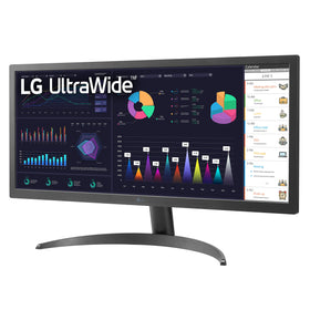 LG UltraWide 26WQ500-B IPS panel detail emphasizing vivid colors and wide angles