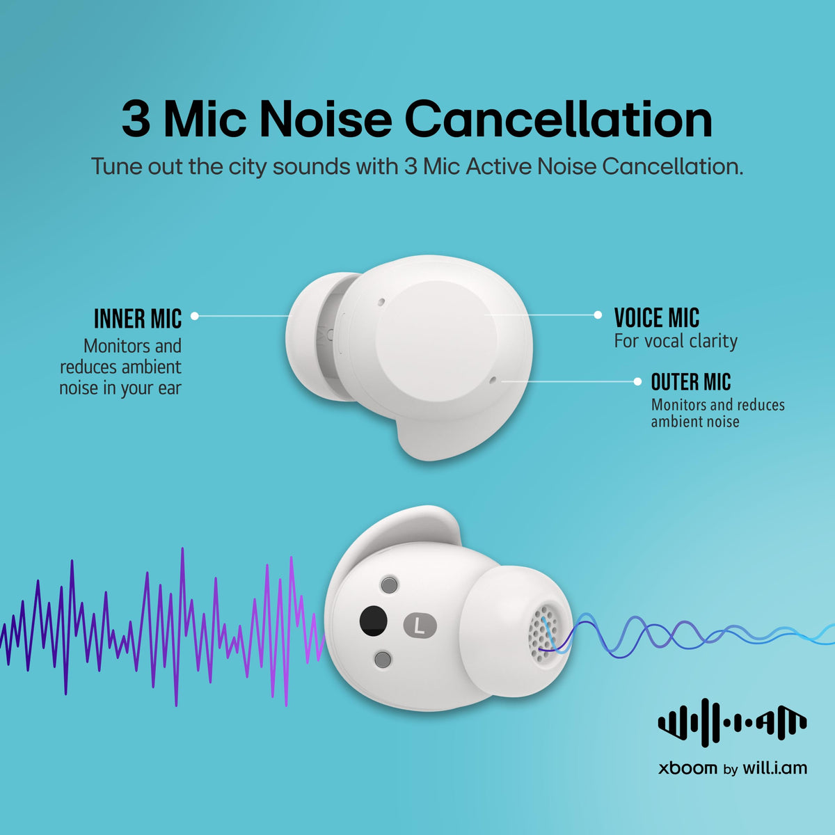IPX4 splash resistance for everyday use with LG xboom Buds.