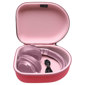L LTGEM case hugs ATH-M20x with magenta shell for secure transport