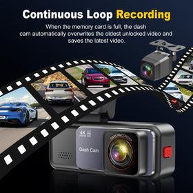 Lgueati dash cam mounted in car, reliable recording for daily drivers
